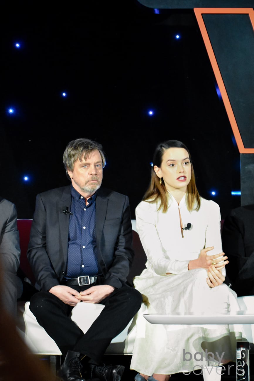 The Last Jedi press junket Mark Hamill Daisy Ridley