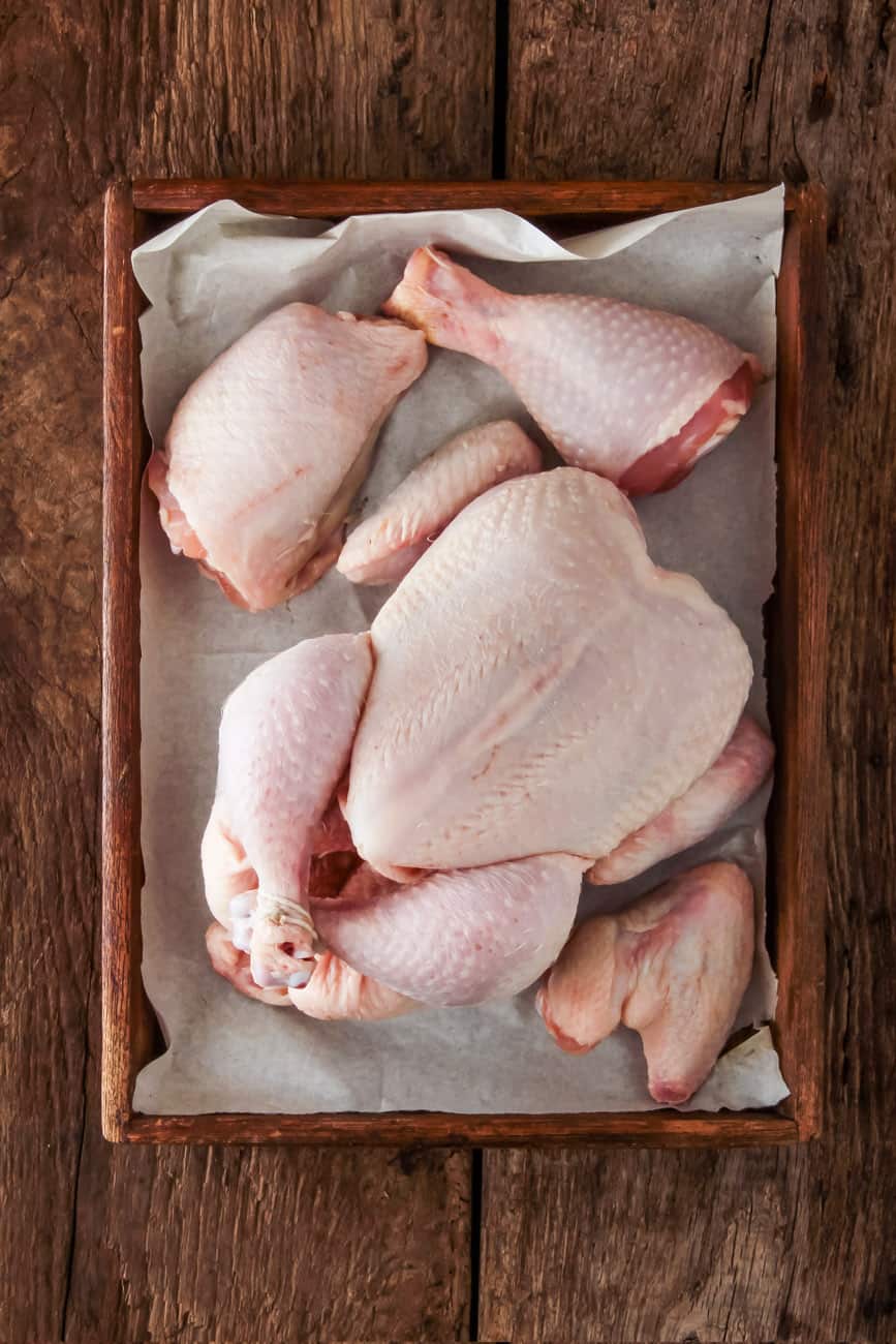 Raw chicken for KFC fried chicken recipe