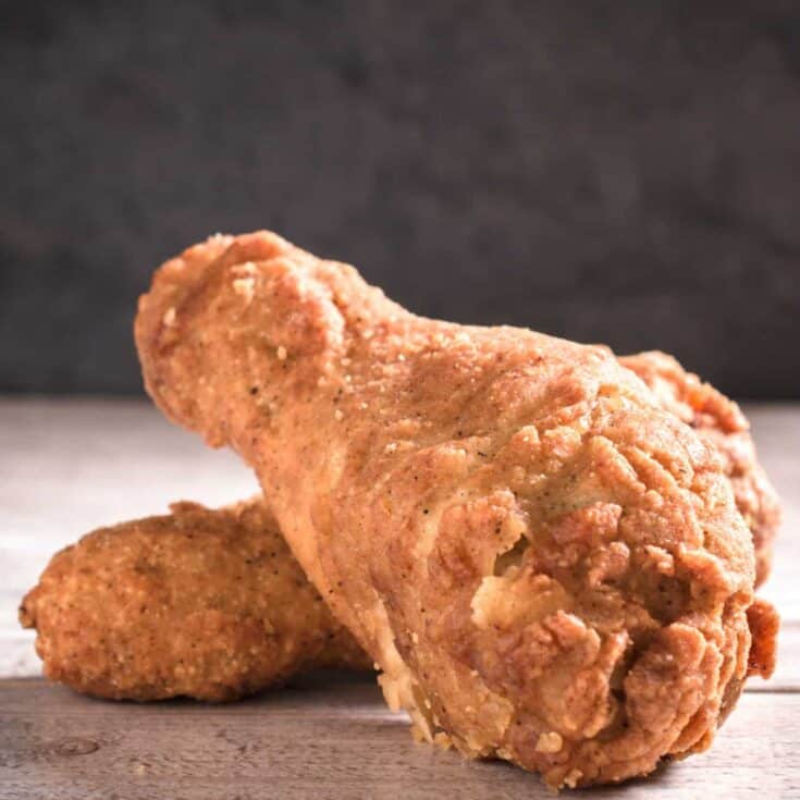 Drumsticks made with the KFC fried chicken recipe