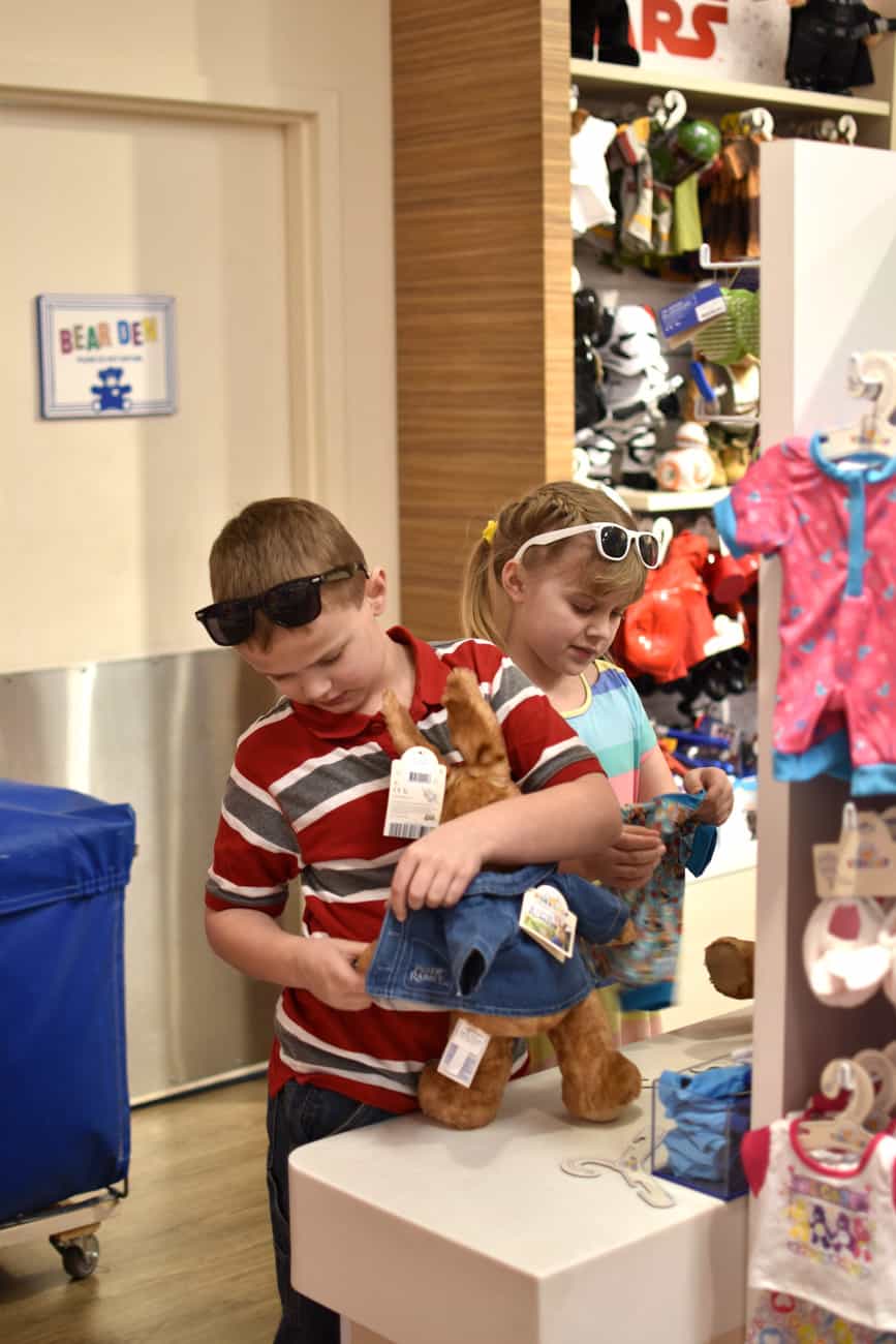 Peter Rabbit in blue jacket at Build-a-Bear Workshop