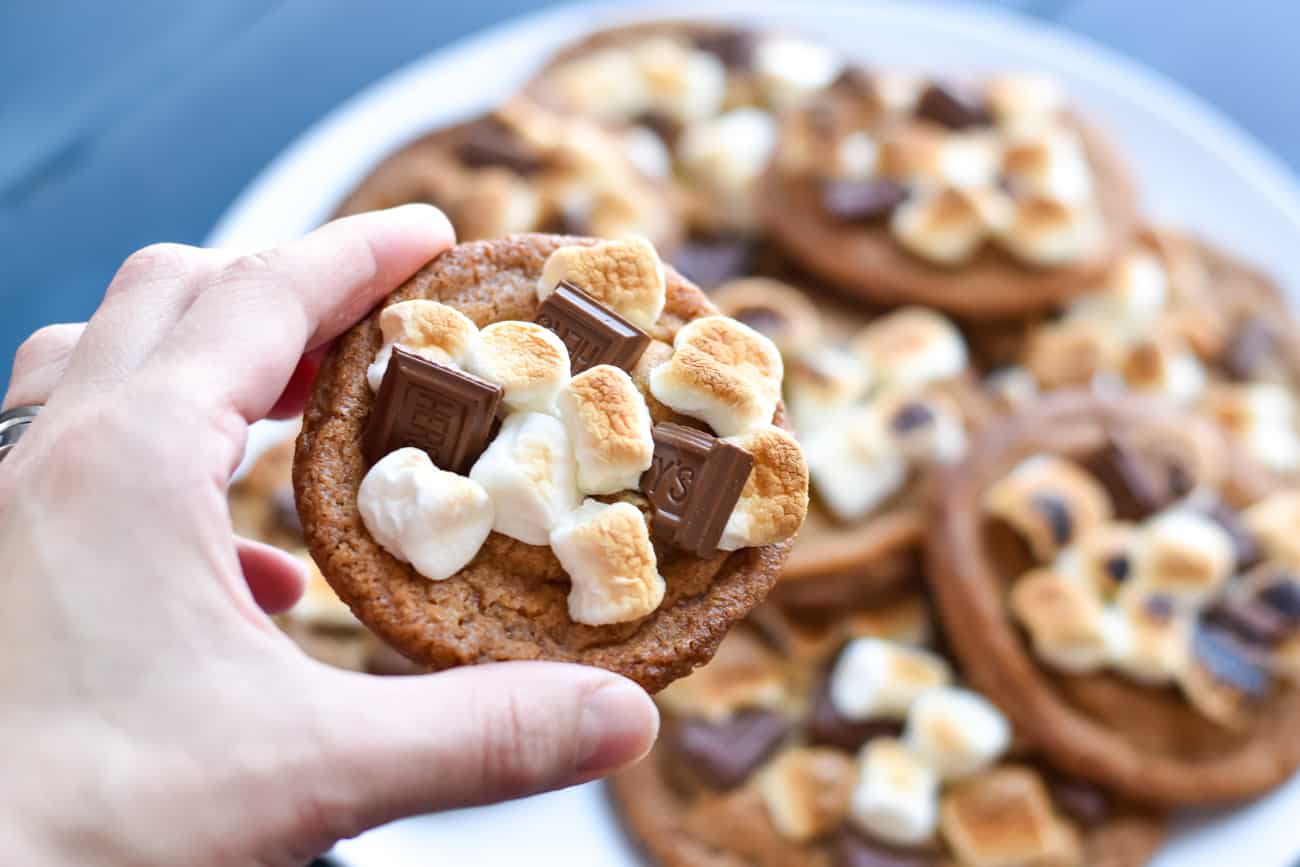 S'mores brown butter panbanging cookies