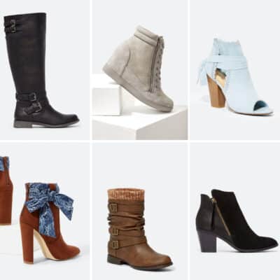 selection of just fab boots on sale for $10