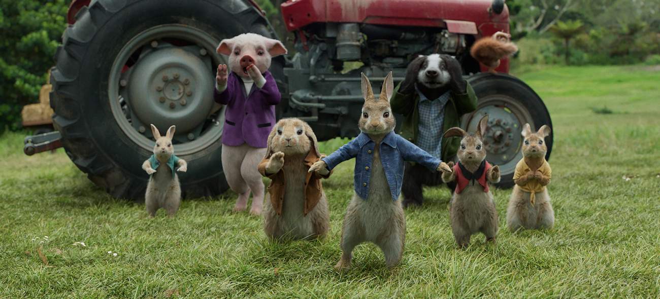 Animated animals in Peter Rabbit 