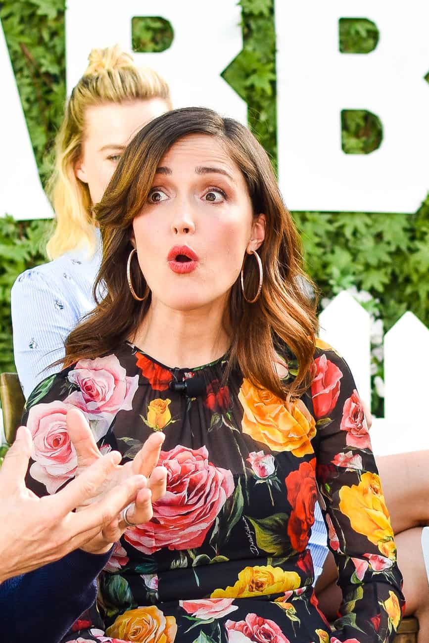 rose byrne Peter rabbit press conference