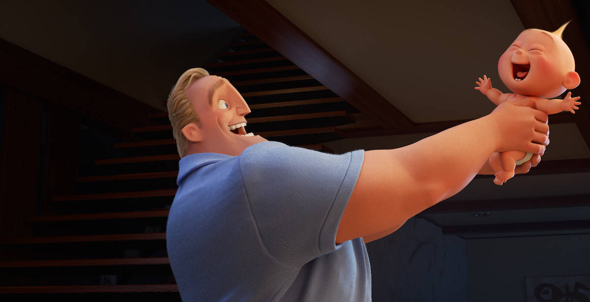 Incredibles 2 movie still mr incredible jack jack