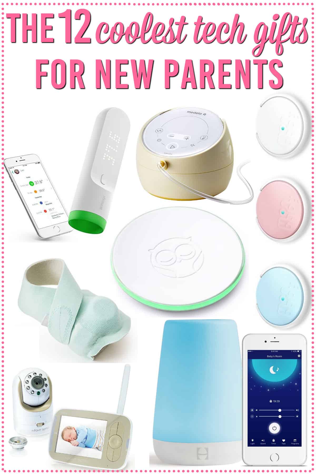 Assorted technology gift ideas for new parents