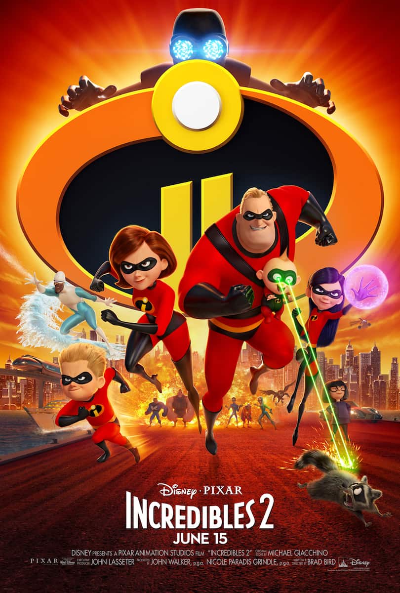 Incredibles 2 movie poster action shot