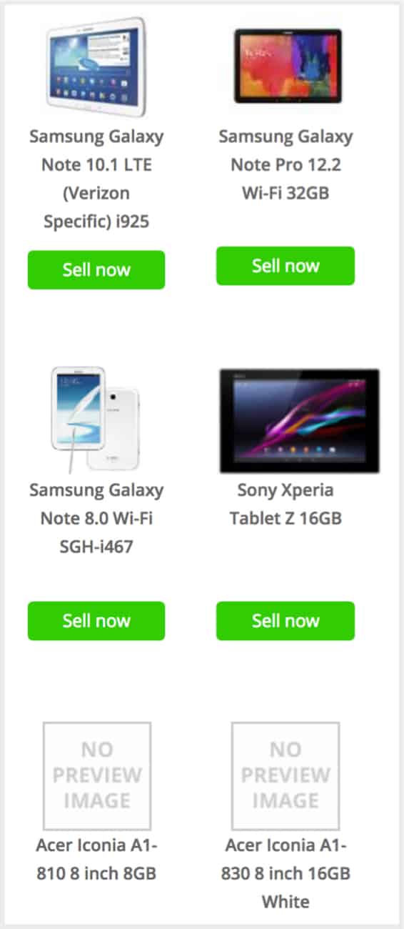 tablets to sell on decluttr