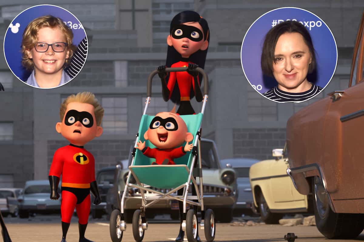 Huck Milner and Sarah Vowell in Incredibles 2