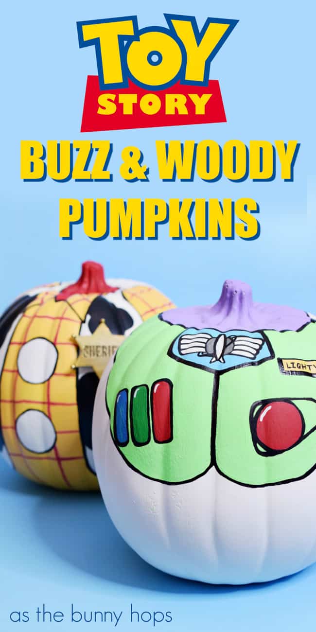 Disney painted pumpkins toy story buzz lightyear woody