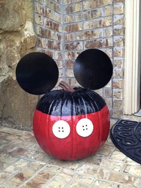 Mickey Mouse painted pumpkin