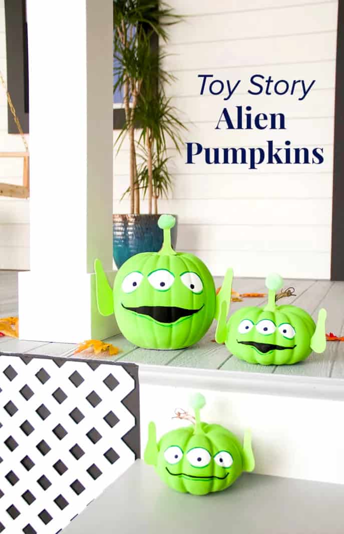 painted pumpkin ideas - disney aliens