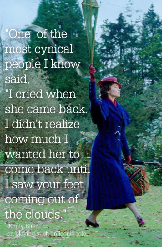 Emily Blunt Mary Poppins Returns quote