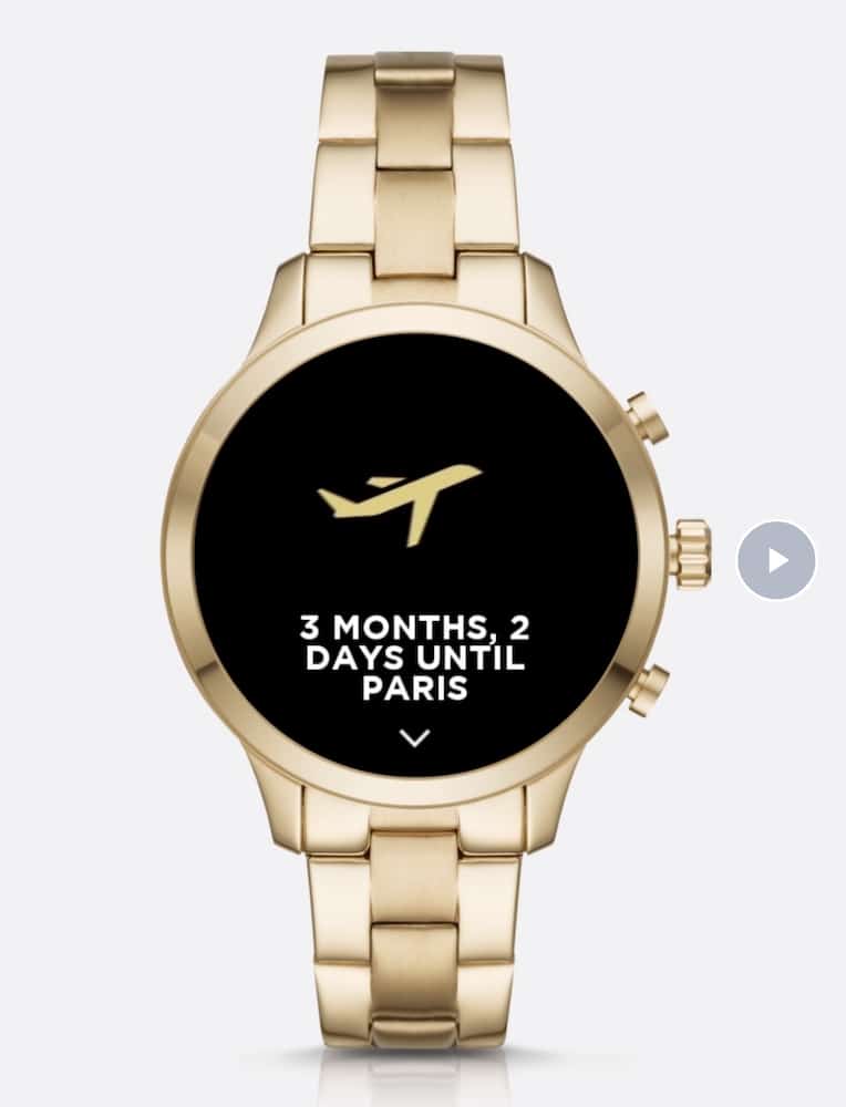 Michael Kors Access Runway Smartwatch reminder screen