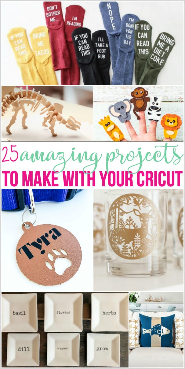 Variety of projects to make with a Cricut machine