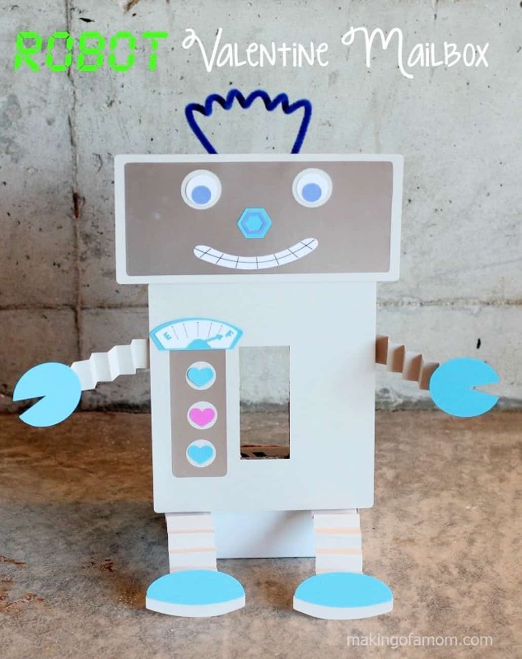 Valentine crafts for kids robot box