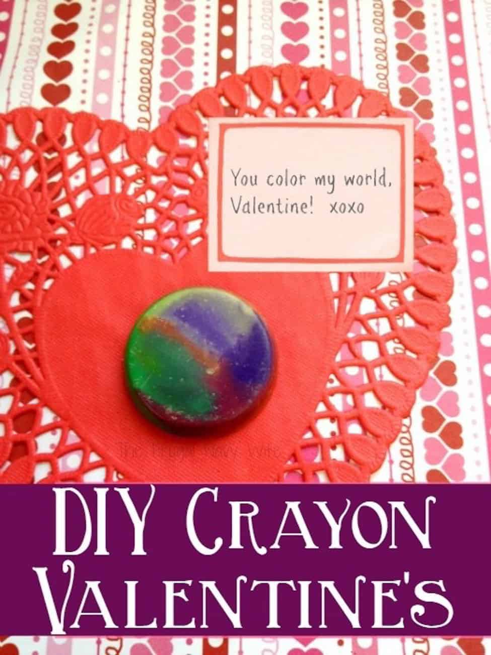 Valentine crafts for kids crayons