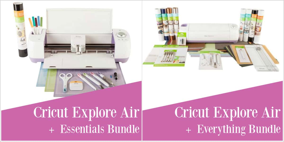 Cricut explore air bundles with text overlay