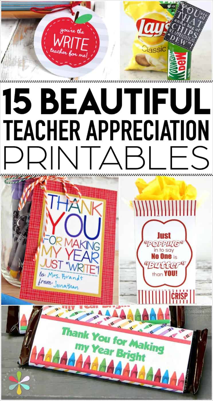 Teacher Appreciation Printables Fun Free Tags For Teacher Gifts