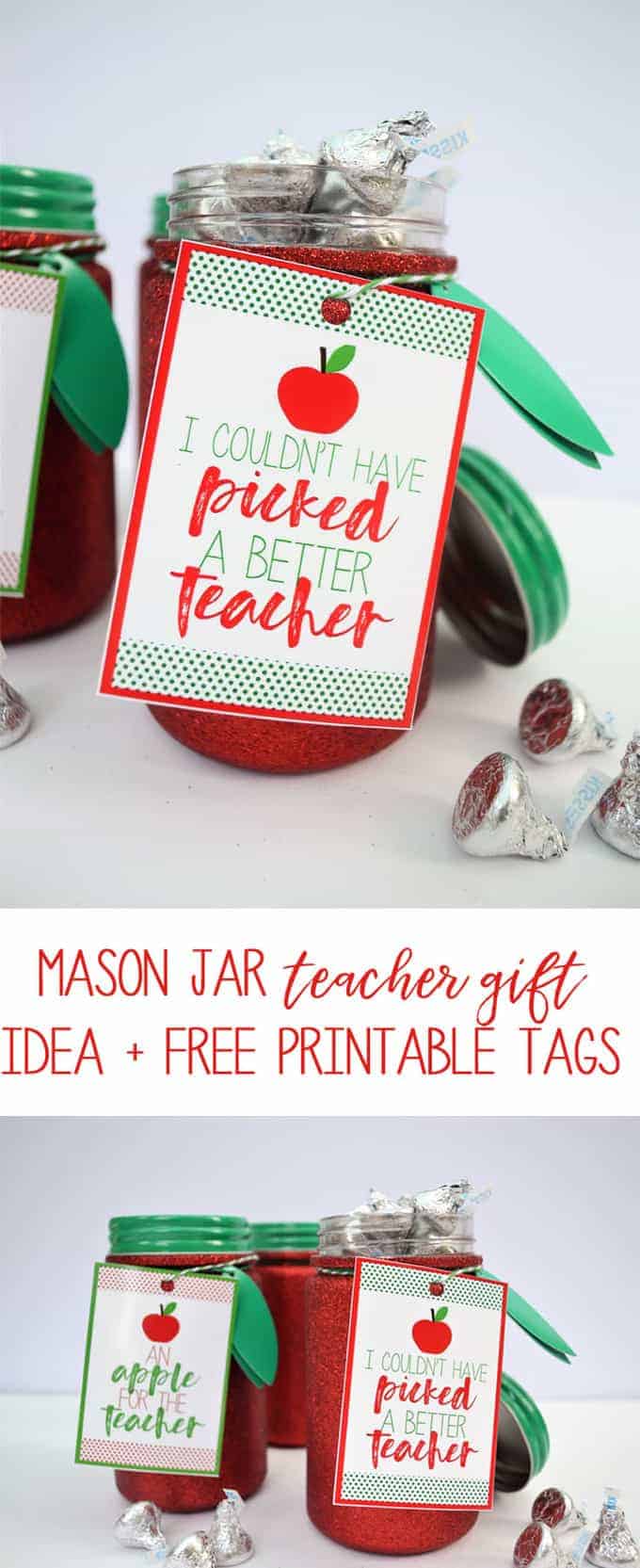 teacher appreciation printables mason jar gift