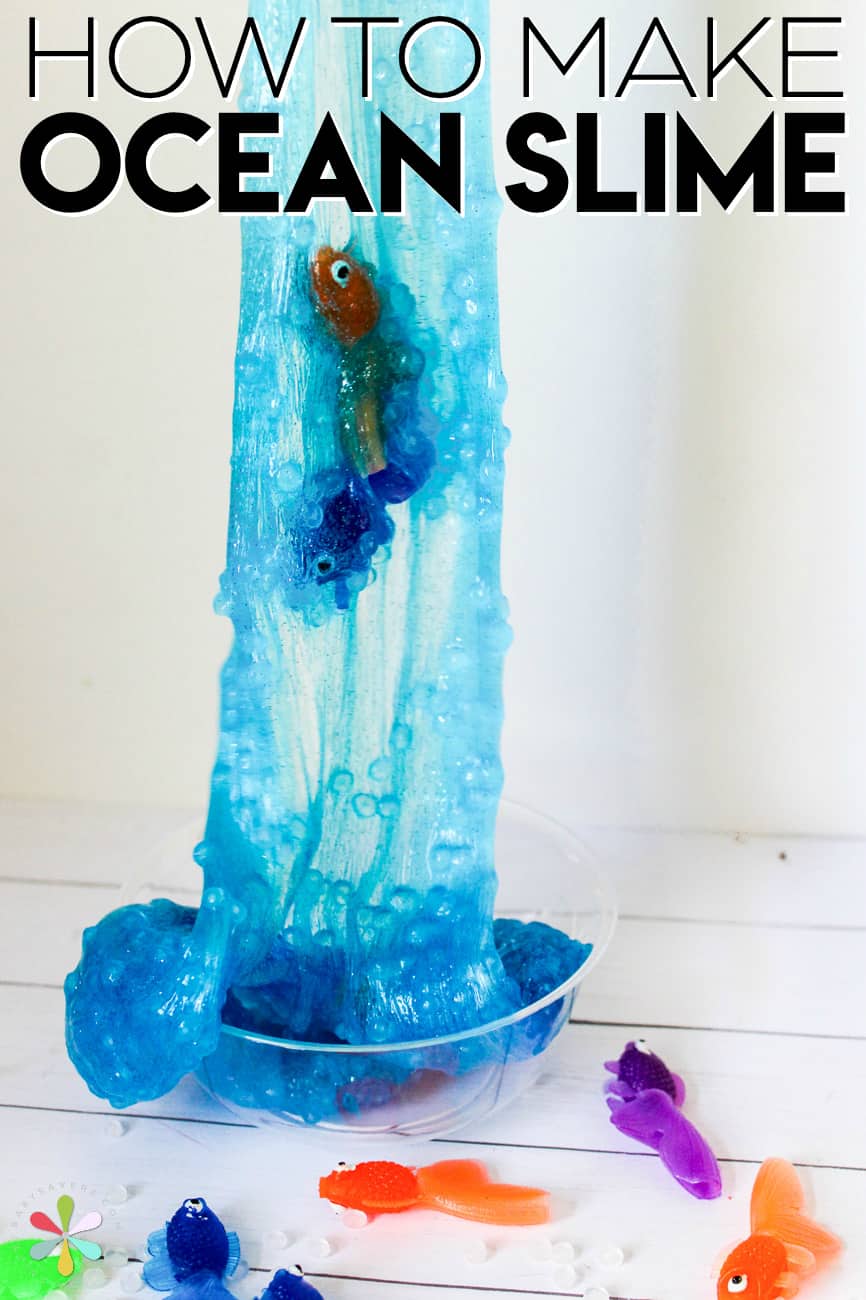 How to make ocean slime with clear glue