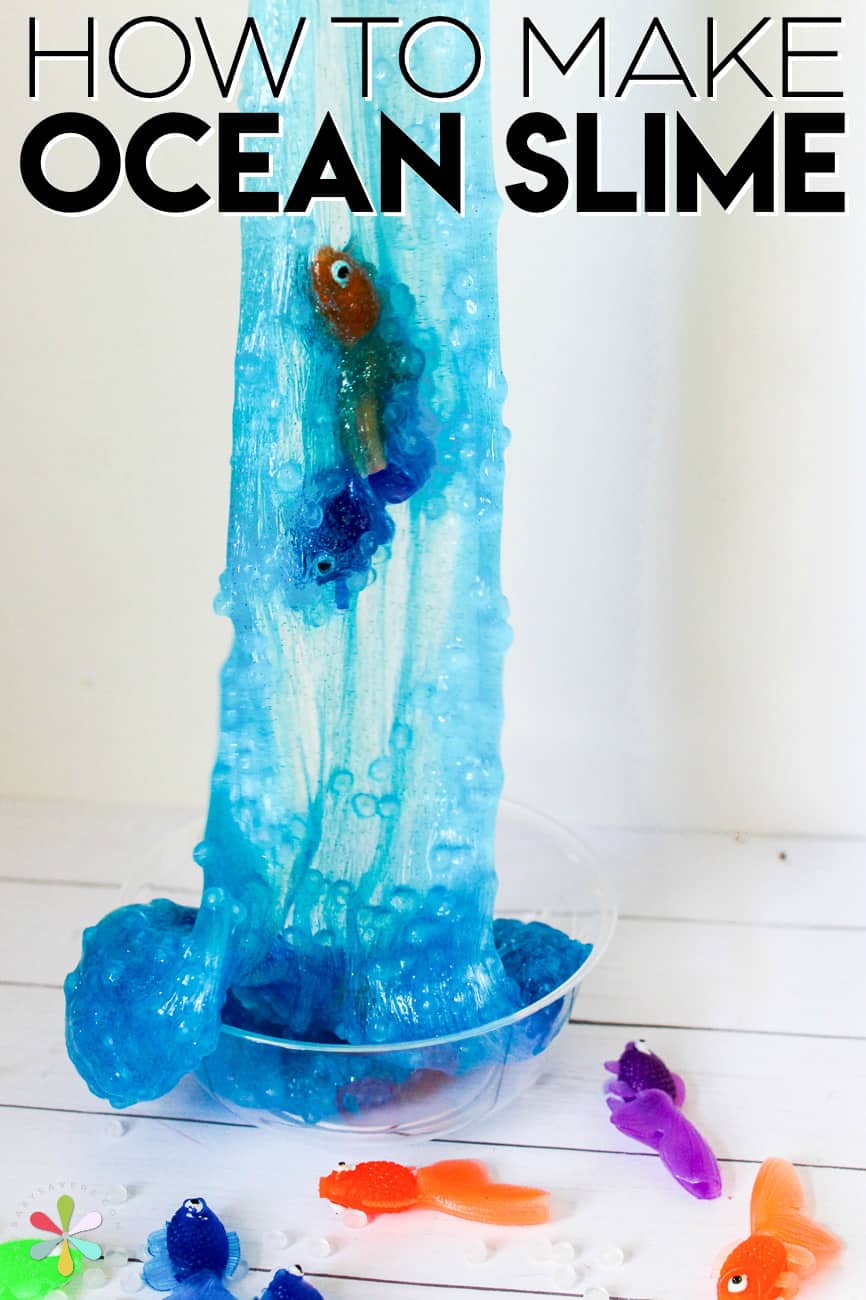 Glitter Ocean Slime Jars, Recipe