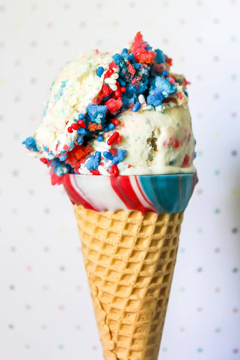 no churn birthday cake ice cream