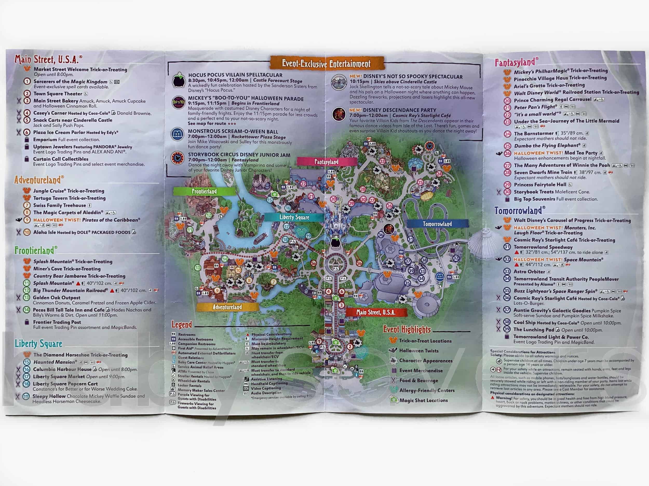 Mickey's Not So Scary Halloween Party map full