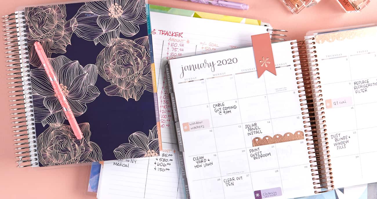 Erin Condren Deluxe Monthly Planner customizations