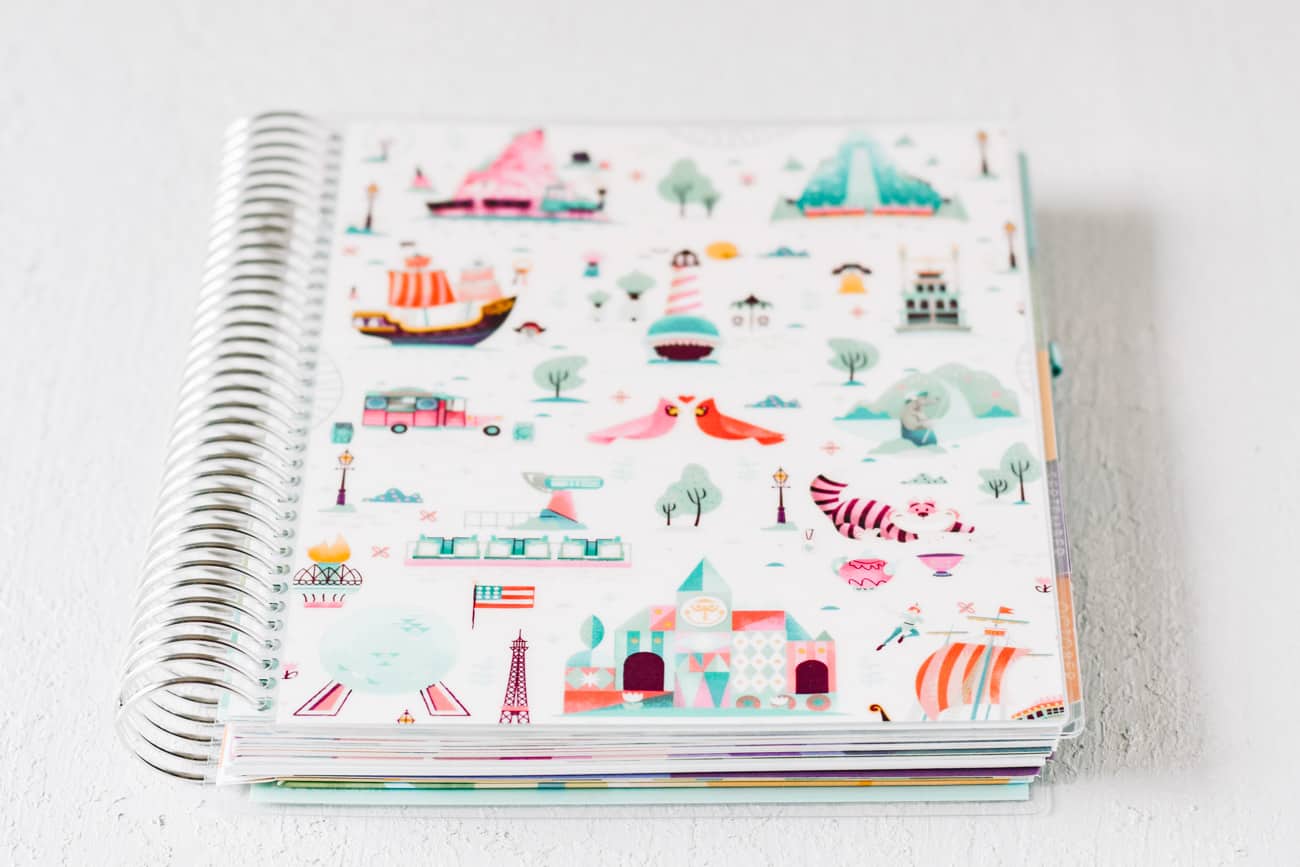 Multicolor Disney custom cover on  Condren Deluxe Monthly Planner