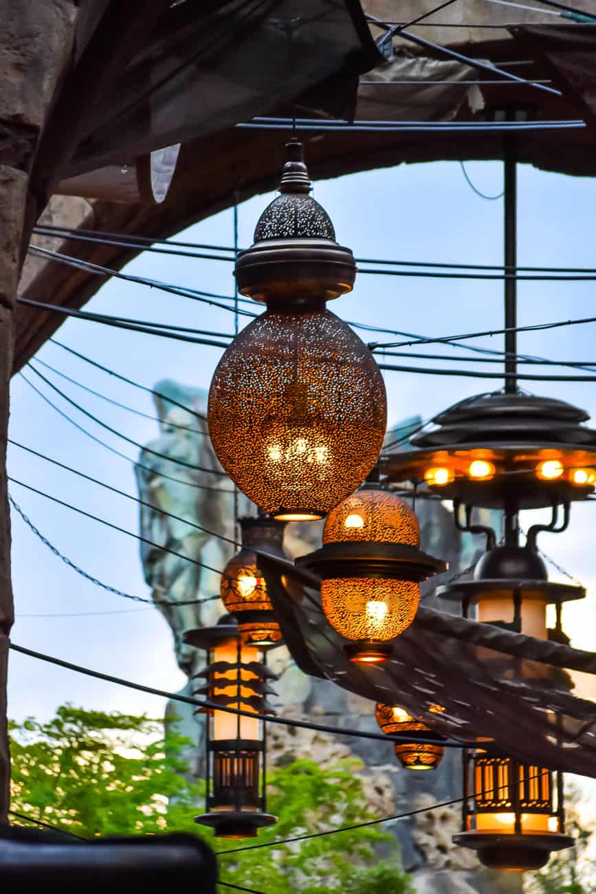 light fixtures at Star Wars Galaxys Edge Disney World