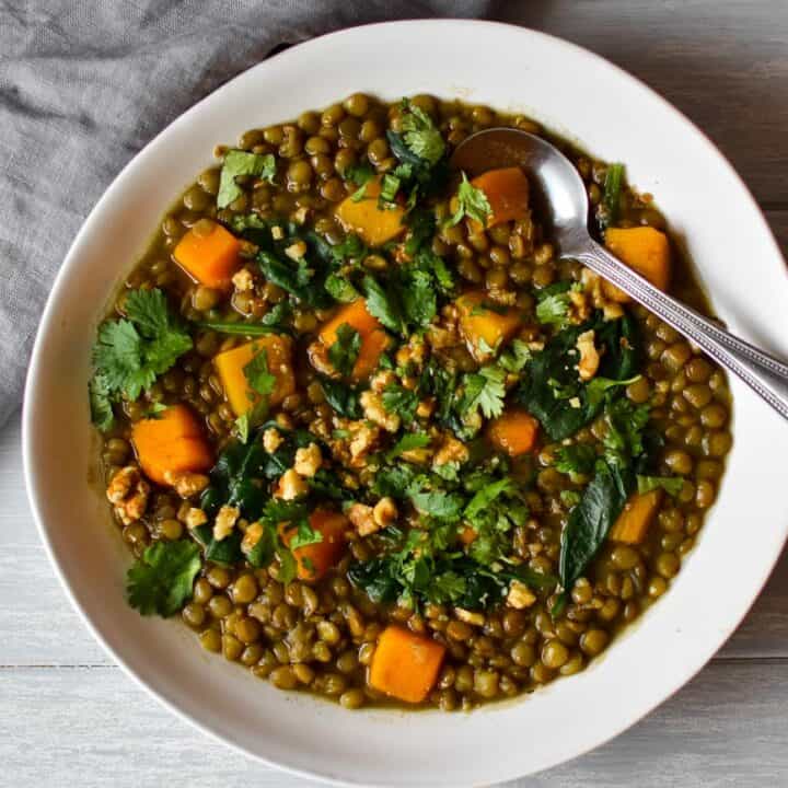butternut squash lentil soup
