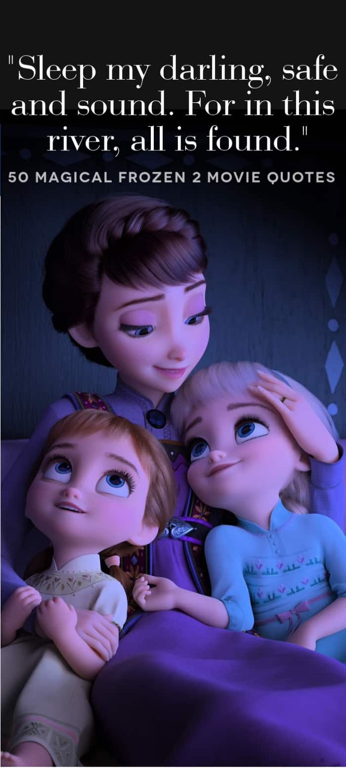 Frozen 2 scene with Queen Iduna, Young Elsa and Young Anna