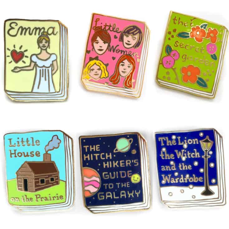 Book Lovers Pins - Lot Of 15 Fun Pins For Readers. Lit Book Nerd Gibbs  Smith.