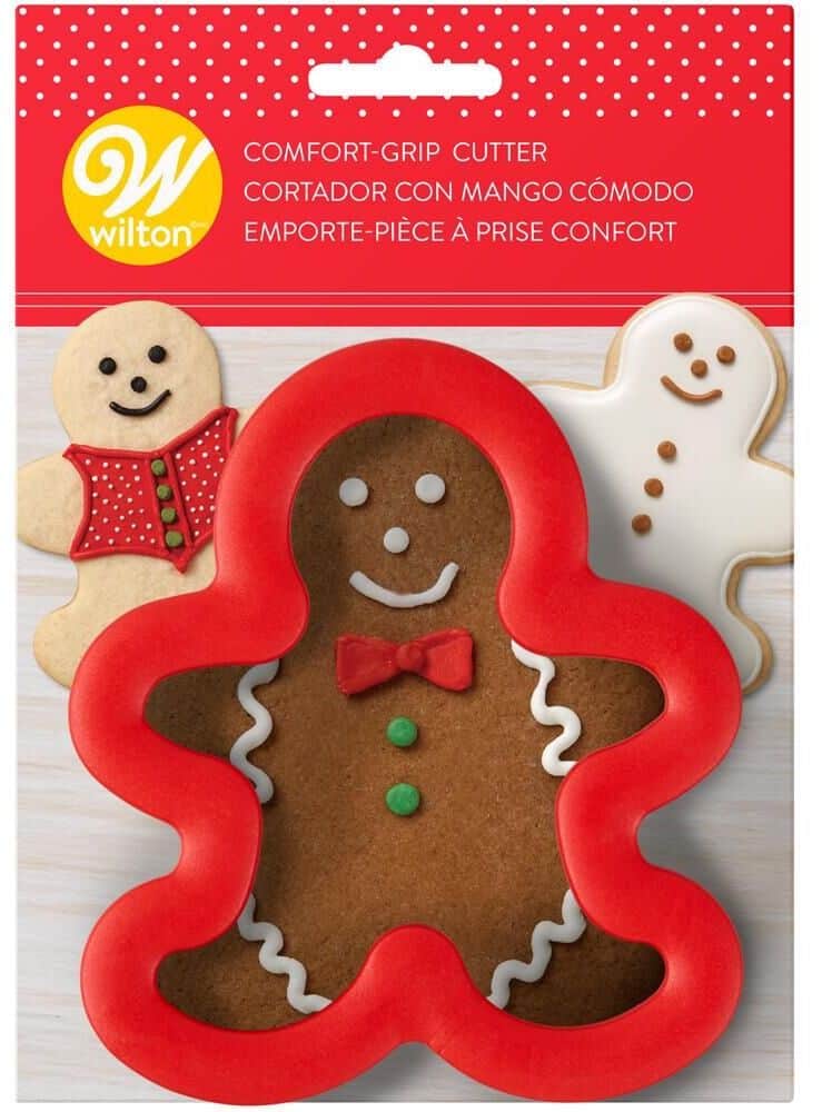 gingerbread man cookie cutter in red