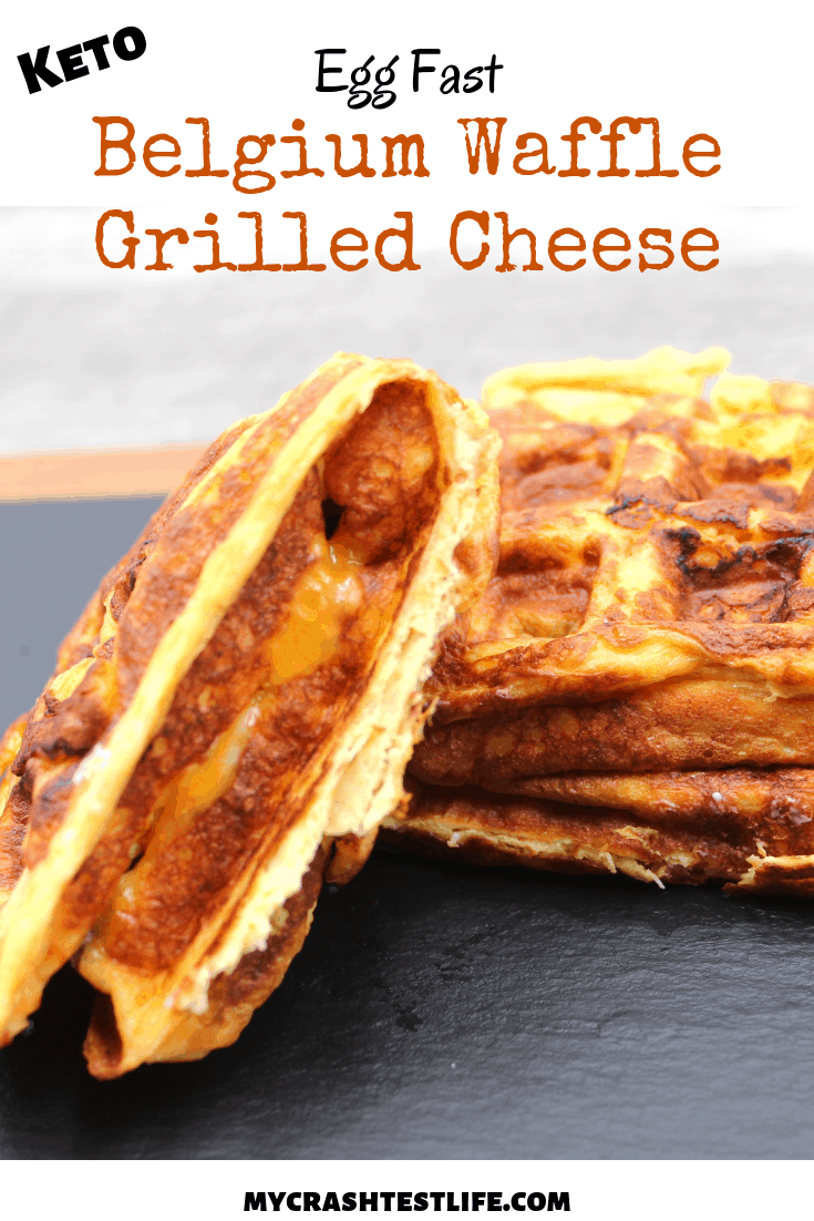 keto egg fast Belgian waffle grilled cheese