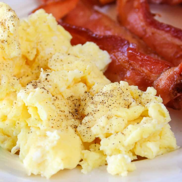 cream cheese scrambled eggs with bacon