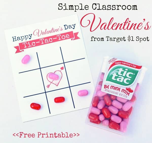 tic tac toe valentines with tic tacs