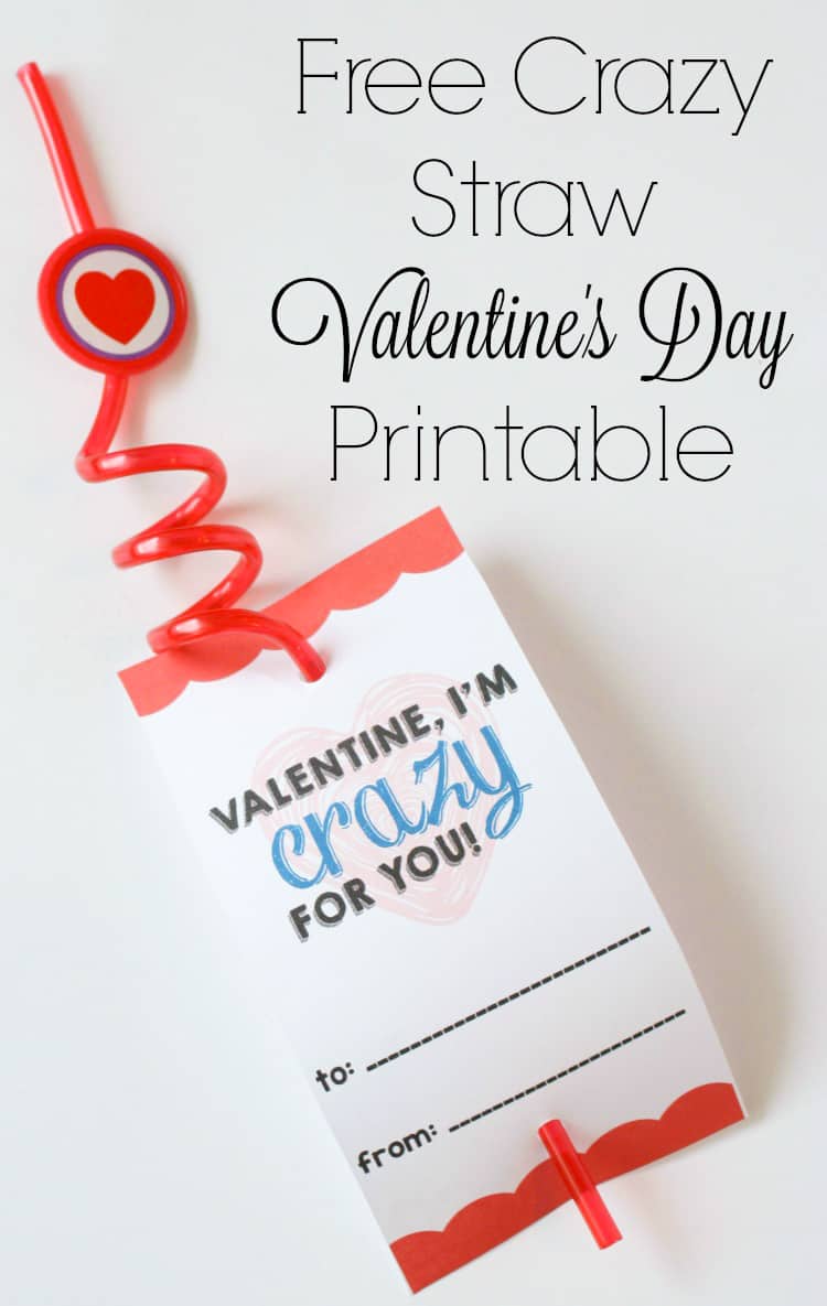 free valentine printables attached to a crazy straw