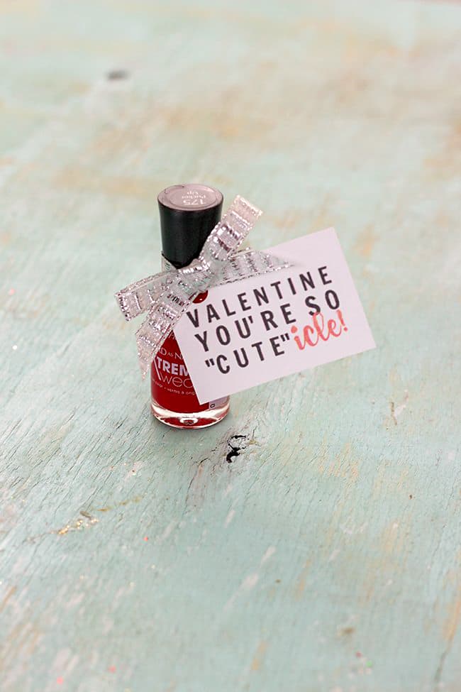 nail polish valentine idea