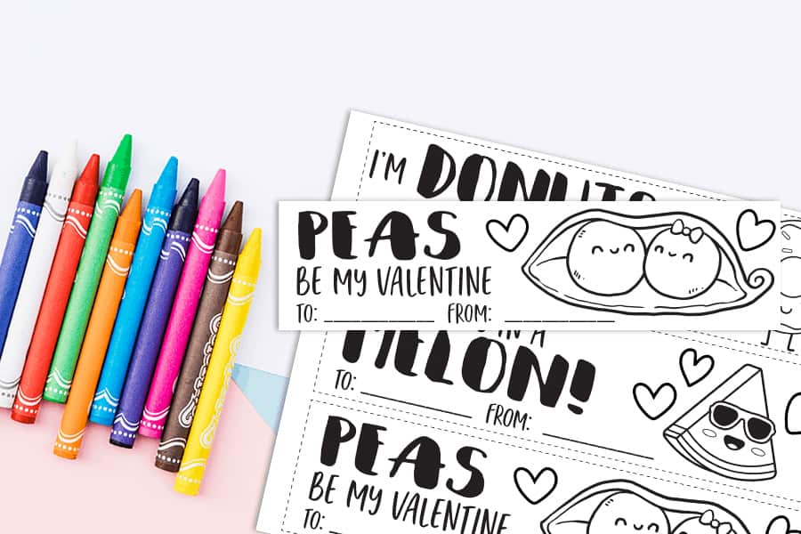 homemade crayons with coloring sheet valentines