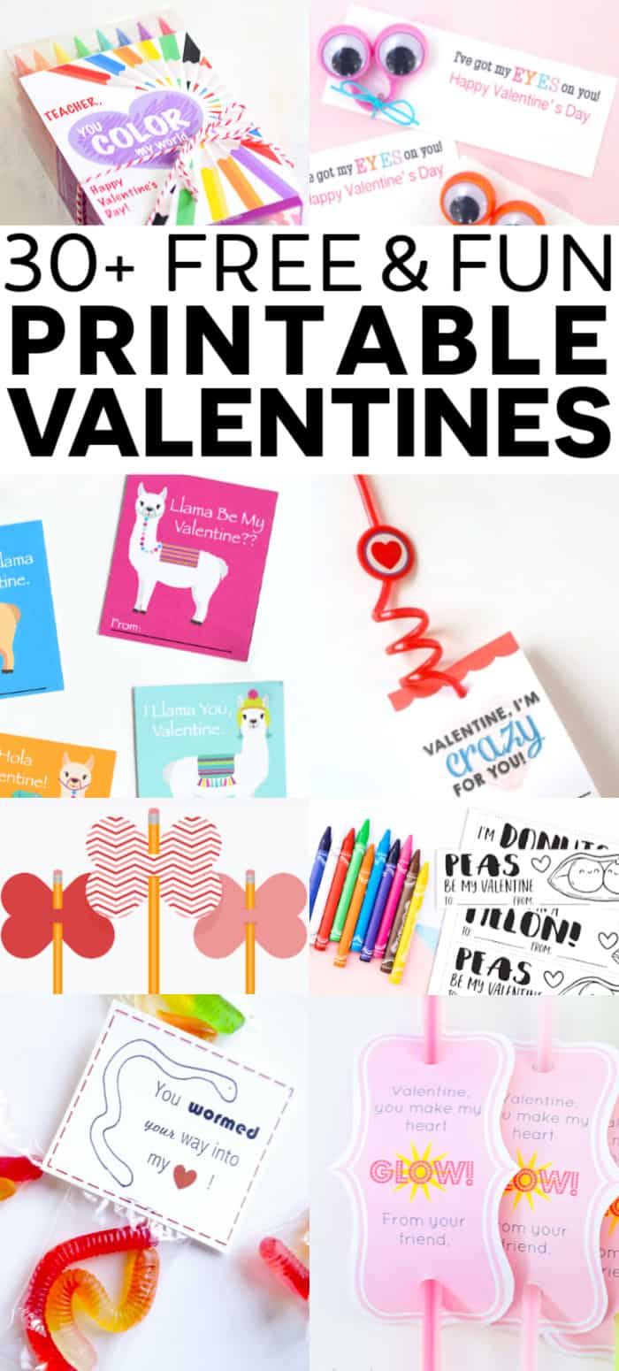 free valentine printables collage