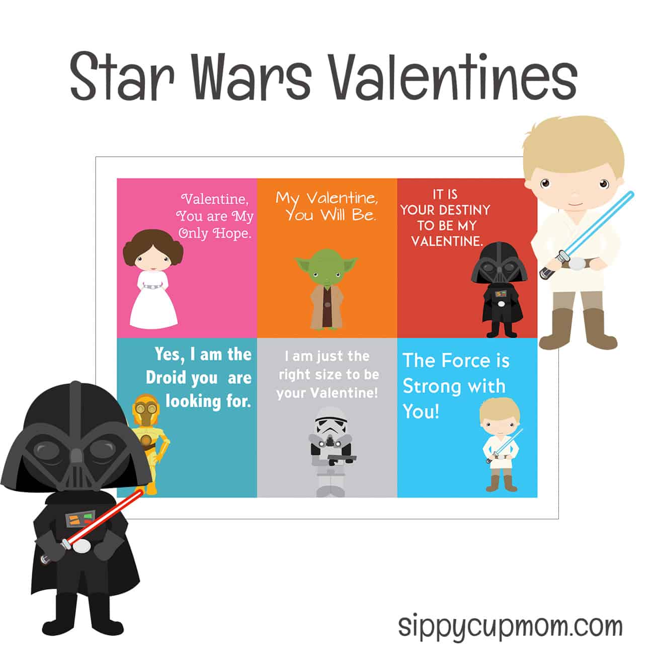 Star Wars printable valentines