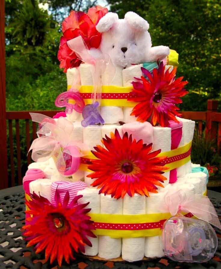 How to Make a Diaper Cake 50 DIY Diaper Cake Tutorials