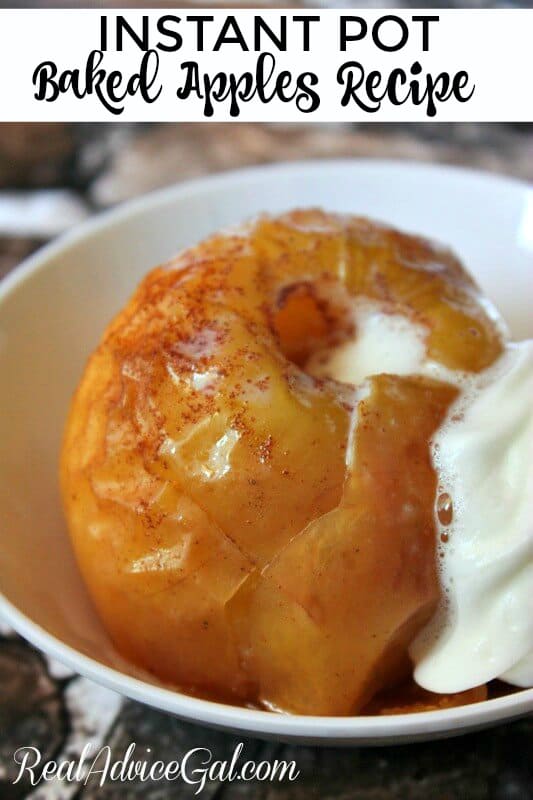 baked apple with ice cream