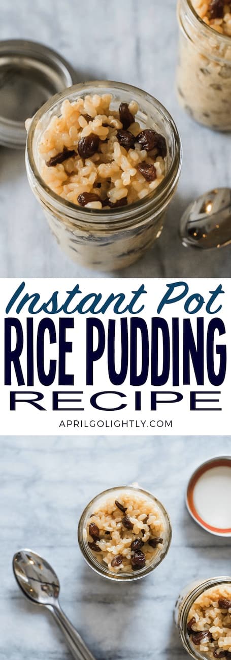 rice pudding made in instant pot