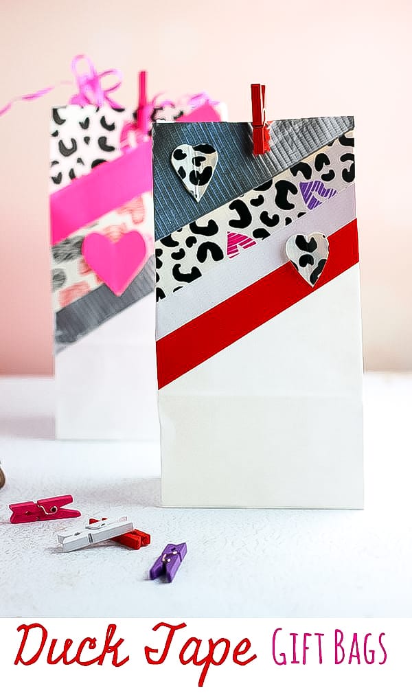 decorated valentine gift bags