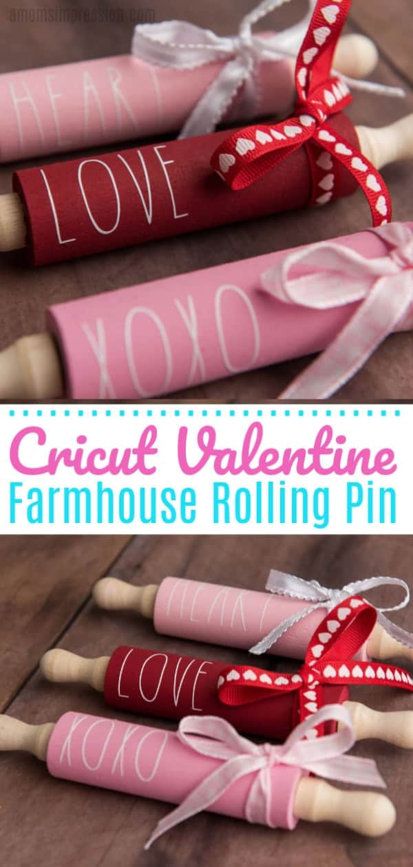 decorated rolling pins with vinyl cut cricut