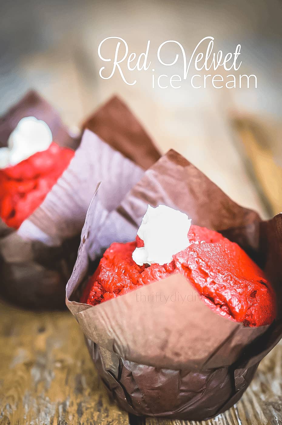 red velvet ice cream for Valentines day