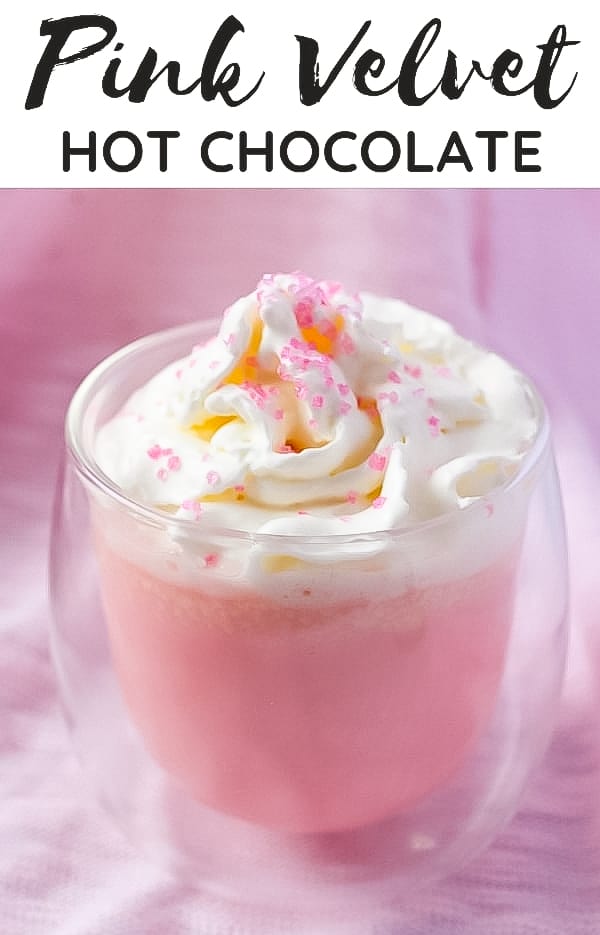 pink velvet hot chocolate